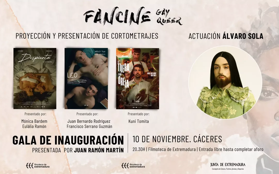 FanCineGay/Queer da el pistoletazo de salida a su 26ª edición este viernes en Cáceres con la Gala de Inauguración.